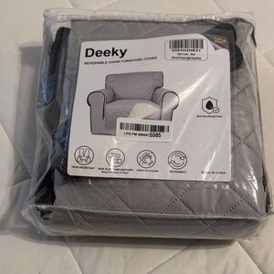 Reversible Gray Chair Cover